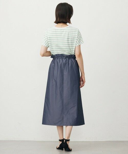 L size ONWARD(大きいサイズ) / エルサイズオンワード ミニ・ひざ丈スカート | 【洗える】シャンブレータフタ ナロー スカート | 詳細17