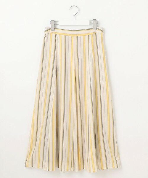 L size ONWARD(大きいサイズ) / エルサイズオンワード ミニ・ひざ丈スカート | 【洗える】ランダムストライプ スカート | 詳細8