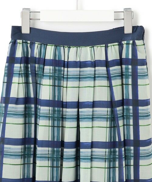 L size ONWARD(大きいサイズ) / エルサイズオンワード ミニ・ひざ丈スカート | 【WEB&一部店舗限定/洗える】手書き風チェックプリント ギャザー スカート | 詳細13
