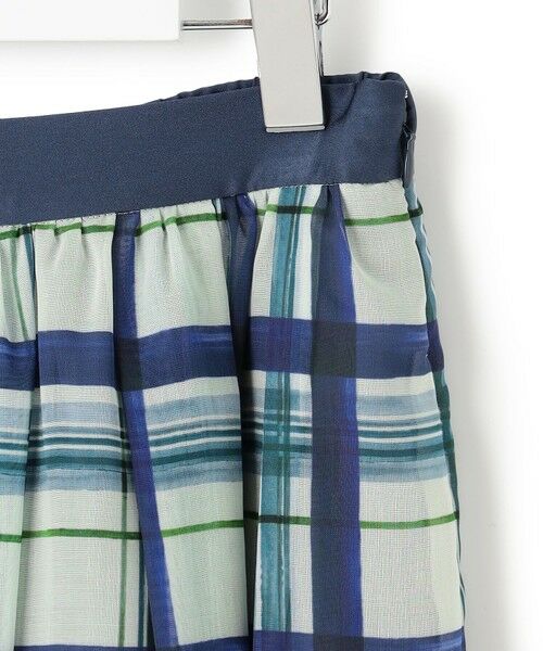 L size ONWARD(大きいサイズ) / エルサイズオンワード ミニ・ひざ丈スカート | 【WEB&一部店舗限定/洗える】手書き風チェックプリント ギャザー スカート | 詳細14