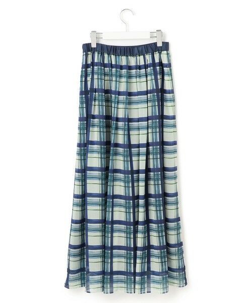 L size ONWARD(大きいサイズ) / エルサイズオンワード ミニ・ひざ丈スカート | 【WEB&一部店舗限定/洗える】手書き風チェックプリント ギャザー スカート | 詳細17