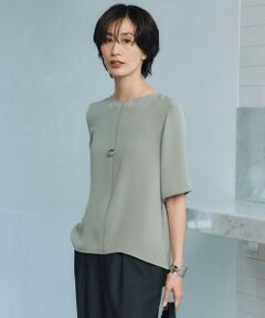 L size ONWARD(大きいサイズ) / エルサイズオンワード シャツ・ブラウス | 【UVカット・防シワ・洗える】ライトダブルクロス Tブラウス