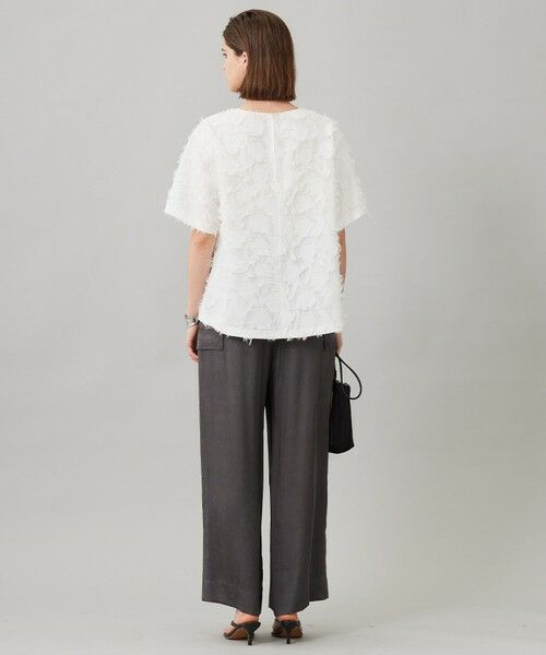 L size ONWARD(大きいサイズ) / エルサイズオンワード シャツ・ブラウス | 【洗える】 ヘアリーシアージャカード ブラウス | 詳細4