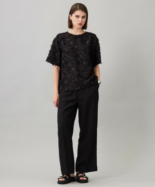 L size ONWARD(大きいサイズ) / エルサイズオンワード シャツ・ブラウス | 【洗える】 ヘアリーシアージャカード ブラウス | 詳細6