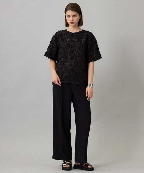 L size ONWARD(大きいサイズ) / エルサイズオンワード シャツ・ブラウス | 【洗える】 ヘアリーシアージャカード ブラウス | 詳細7