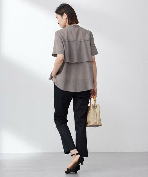 L size ONWARD(大きいサイズ) / エルサイズオンワード シャツ・ブラウス | 【WEB限定カラーあり・洗える・速乾・接触冷感】リライムライトローン バックフリル ブラウス | 詳細2