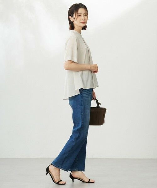 L size ONWARD(大きいサイズ) / エルサイズオンワード シャツ・ブラウス | 【WEB限定カラーあり・洗える・速乾・接触冷感】リライムライトローン バックフリル ブラウス | 詳細5