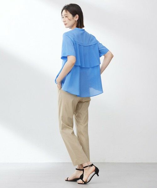 L size ONWARD(大きいサイズ) / エルサイズオンワード シャツ・ブラウス | 【WEB限定カラーあり・洗える・速乾・接触冷感】リライムライトローン バックフリル ブラウス | 詳細20