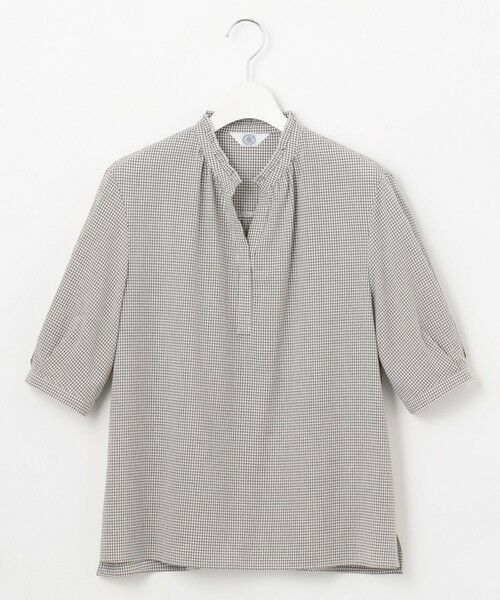 L size ONWARD(大きいサイズ) / エルサイズオンワード シャツ・ブラウス | 【洗える】SHEER ギンガム スキッパー ブラウス | 詳細2