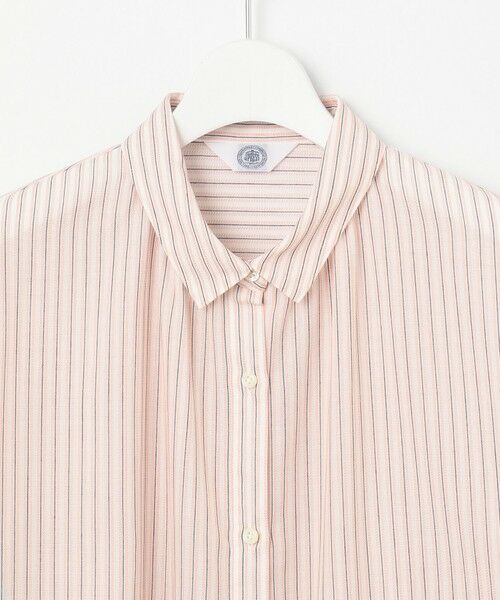 L size ONWARD(大きいサイズ) / エルサイズオンワード シャツ・ブラウス | 【洗える・接触冷感】ドビー強撚ストライプ シャツ ブラウス | 詳細8