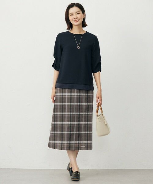 L size ONWARD(大きいサイズ) / エルサイズオンワード シャツ・ブラウス | 【洗える・吸水速乾・接触冷感・セットアップ対応】Light ジョーゼット ブラウス | 詳細16