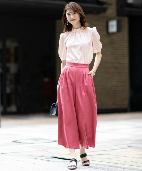 L size ONWARD(大きいサイズ) / エルサイズオンワード シャツ・ブラウス | 【洗える】フリルネックスタンド ブラウス | 詳細10