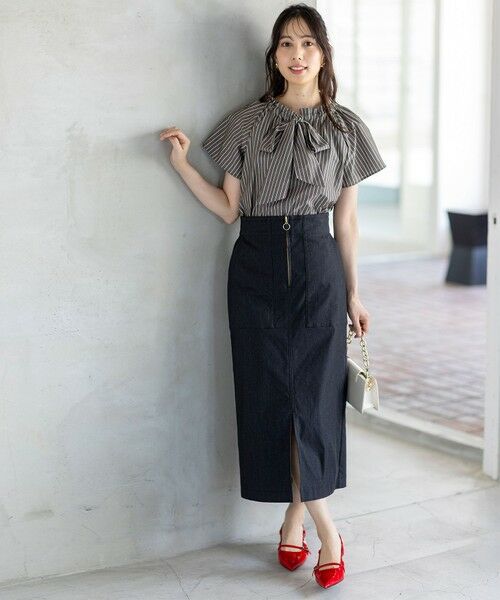 L size ONWARD(大きいサイズ) / エルサイズオンワード シャツ・ブラウス | 【洗える】ギャザーネック ブラウス | 詳細6