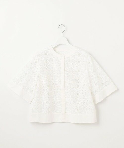 L size ONWARD(大きいサイズ) / エルサイズオンワード シャツ・ブラウス | フラワータイルレース ブラウス | 詳細2