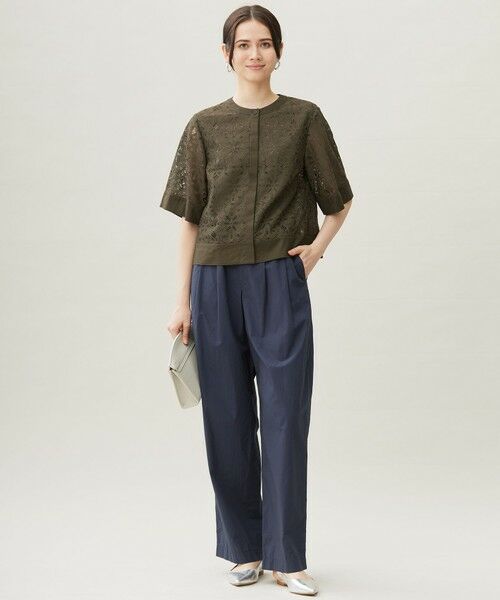 L size ONWARD(大きいサイズ) / エルサイズオンワード シャツ・ブラウス | フラワータイルレース ブラウス | 詳細4