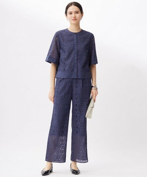 L size ONWARD(大きいサイズ) / エルサイズオンワード シャツ・ブラウス | フラワータイルレース ブラウス | 詳細7