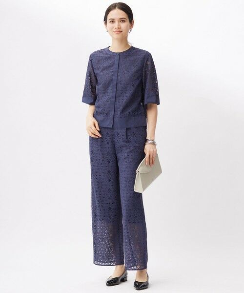 L size ONWARD(大きいサイズ) / エルサイズオンワード シャツ・ブラウス | フラワータイルレース ブラウス | 詳細8