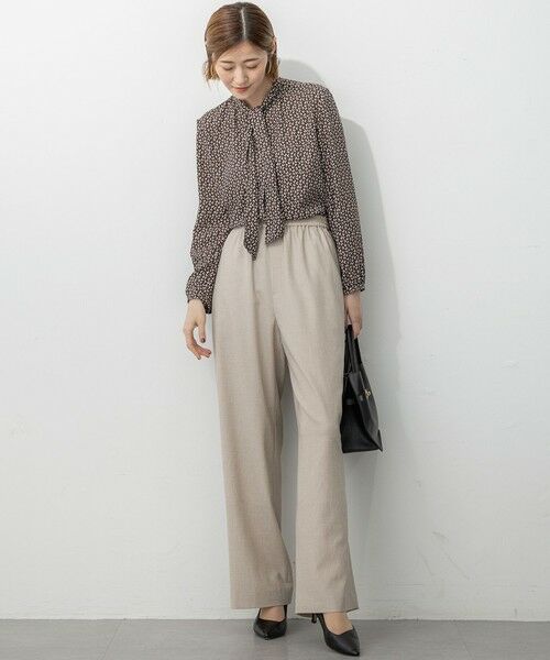 L size ONWARD(大きいサイズ) / エルサイズオンワード シャツ・ブラウス | 【洗える】モダンジオメトリックプリント ブラウス | 詳細4