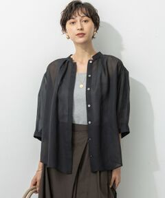 L size ONWARD(大きいサイズ) / エルサイズオンワード シャツ・ブラウス | 【洗える】シアービエラ タックデザイン ブラウス