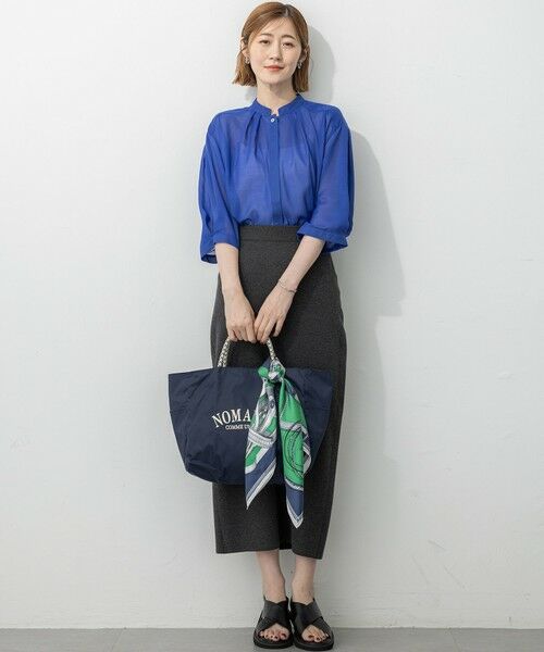 L size ONWARD(大きいサイズ) / エルサイズオンワード シャツ・ブラウス | 【洗える】シアービエラ タックデザイン ブラウス | 詳細11