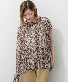 L size ONWARD(大きいサイズ) / エルサイズオンワード シャツ・ブラウス | 【洗える】Ratti アブストラクトプリント ブラウス