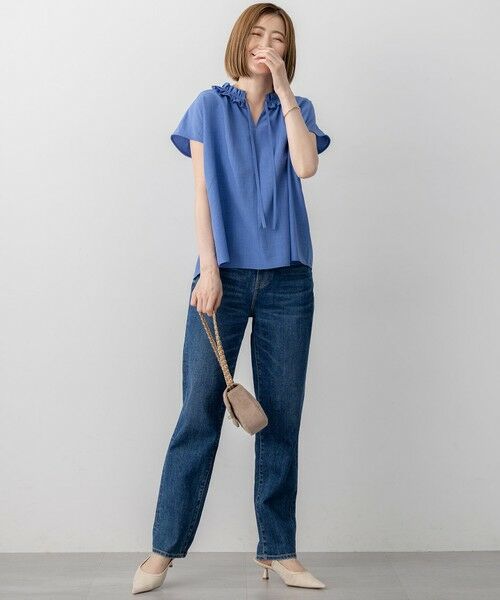 L size ONWARD(大きいサイズ) / エルサイズオンワード シャツ・ブラウス | 【WEB&一部店舗限定】ライトタンブラー ギャザー フリル ブラウス | 詳細20