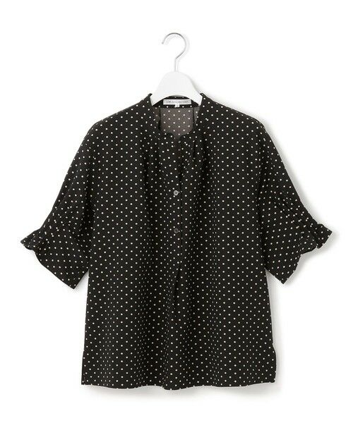 L size ONWARD(大きいサイズ) / エルサイズオンワード シャツ・ブラウス | 【WEB&一部店舗限定/洗える】ドットプリント サッカー ブラウス | 詳細5