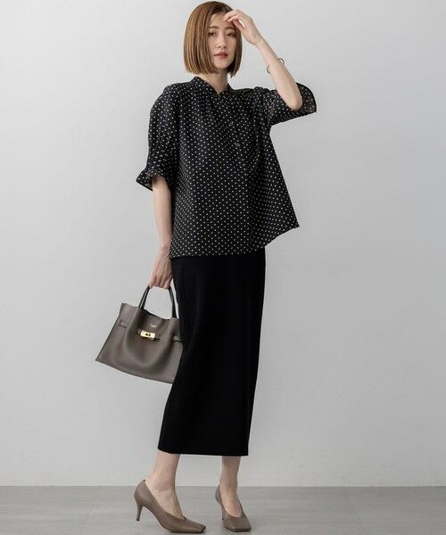 L size ONWARD(大きいサイズ) / エルサイズオンワード シャツ・ブラウス | 【WEB&一部店舗限定/洗える】ドットプリント サッカー ブラウス | 詳細2