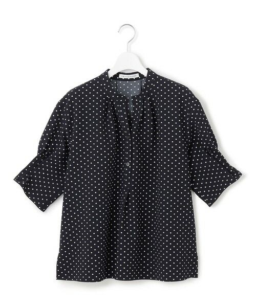 L size ONWARD(大きいサイズ) / エルサイズオンワード シャツ・ブラウス | 【WEB&一部店舗限定/洗える】ドットプリント サッカー ブラウス | 詳細10