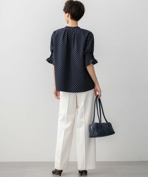 L size ONWARD(大きいサイズ) / エルサイズオンワード シャツ・ブラウス | 【WEB&一部店舗限定/洗える】ドットプリント サッカー ブラウス | 詳細8