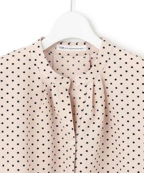 L size ONWARD(大きいサイズ) / エルサイズオンワード シャツ・ブラウス | 【WEB&一部店舗限定/洗える】ドットプリント サッカー ブラウス | 詳細17