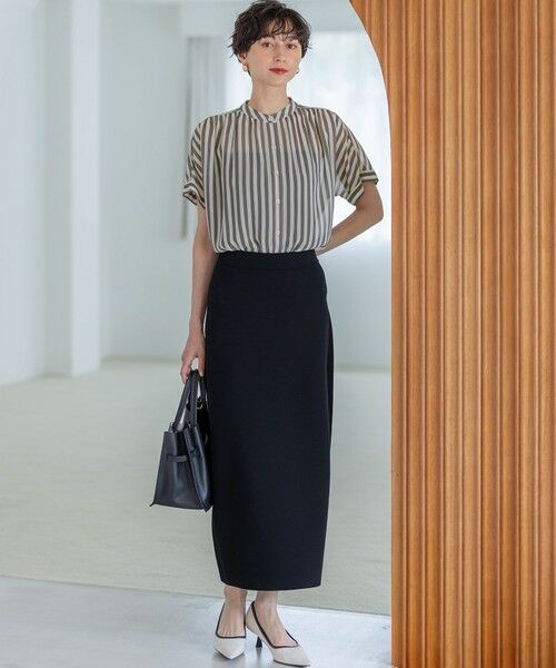 L size ONWARD(大きいサイズ) / エルサイズオンワード シャツ・ブラウス | 【WEB&一部店舗限定/洗える】ストライププリント シフォン ブラウス | 詳細2