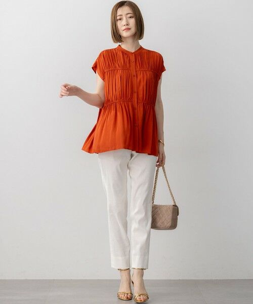 L size ONWARD(大きいサイズ) / エルサイズオンワード シャツ・ブラウス | 【接触冷感/WEB&一部店舗限定】レーヨンスパローン ティアード ブラウス | 詳細13