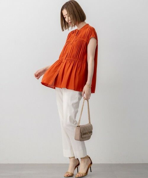 L size ONWARD(大きいサイズ) / エルサイズオンワード シャツ・ブラウス | 【接触冷感/WEB&一部店舗限定】レーヨンスパローン ティアード ブラウス | 詳細14