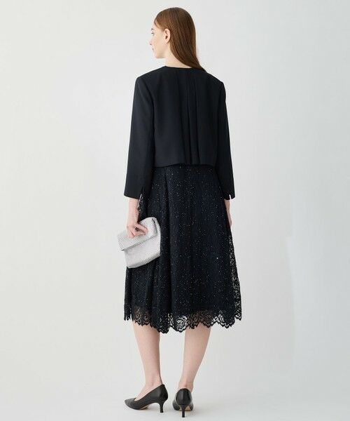 L size ONWARD(大きいサイズ) / エルサイズオンワード その他アウター | 【APPLAUDIR】バックサテンジョーゼット ジャケット | 詳細8