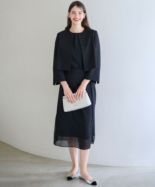 L size ONWARD(大きいサイズ) / エルサイズオンワード その他アウター | 【APPLAUDIR】バックサテンジョーゼット ジャケット | 詳細19