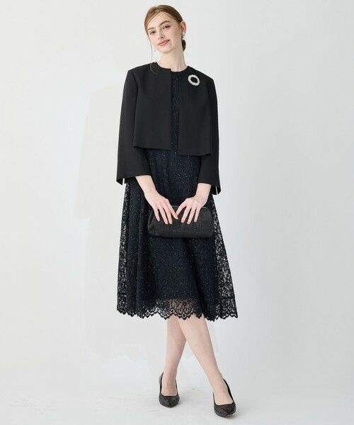 L size ONWARD(大きいサイズ) / エルサイズオンワード その他アウター | 【APPLAUDIR】バックサテンジョーゼット ジャケット | 詳細21