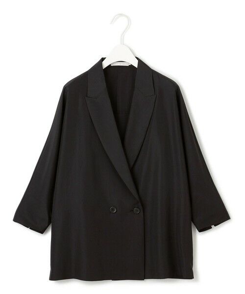 L size ONWARD(大きいサイズ) / エルサイズオンワード テーラードジャケット | 【接触冷感・UVケア・速乾・洗える】シルクエステルタフタ ブラウスジャケット | 詳細10