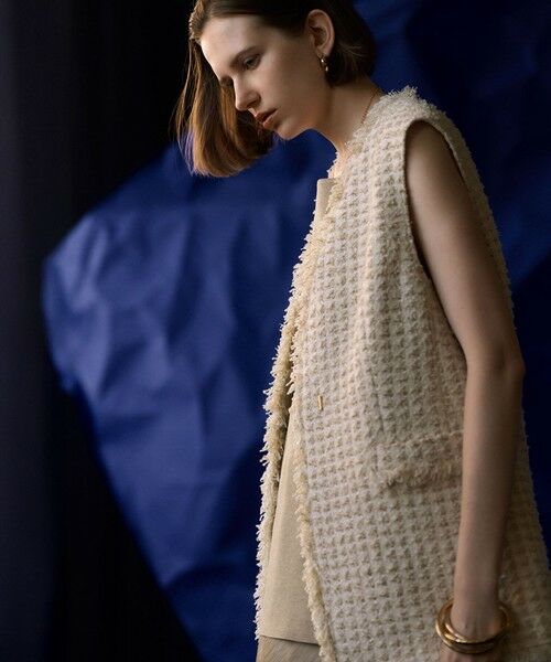 L size ONWARD(大きいサイズ) / エルサイズオンワード その他アウター | 【GLOW10月号掲載】GIOLICA オータム ツイード ジレ | 詳細3