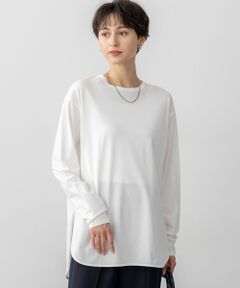 【大好評素材/洗える】コットンベアジャージー ロング Tシャツ