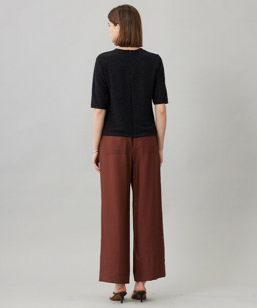 L size ONWARD(大きいサイズ) / エルサイズオンワード カットソー | 【洗える】シャイニーラメジャガード カットソー | 詳細7