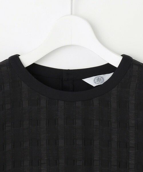 L size ONWARD(大きいサイズ) / エルサイズオンワード カットソー | 【洗える】チェックコンビジャージー カットソー | 詳細9