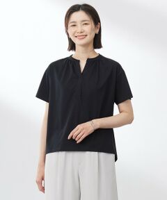 L size ONWARD(大きいサイズ) / エルサイズオンワード カットソー | 【洗える・接触冷感】プレーティングジャージー バンドカラー カットソー