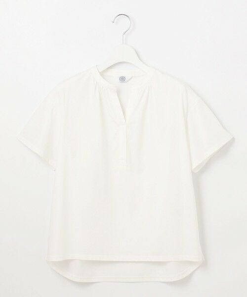 L size ONWARD(大きいサイズ) / エルサイズオンワード カットソー | 【洗える・接触冷感】プレーティングジャージー バンドカラー カットソー | 詳細3