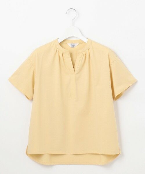 L size ONWARD(大きいサイズ) / エルサイズオンワード カットソー | 【洗える・接触冷感】プレーティングジャージー バンドカラー カットソー | 詳細7