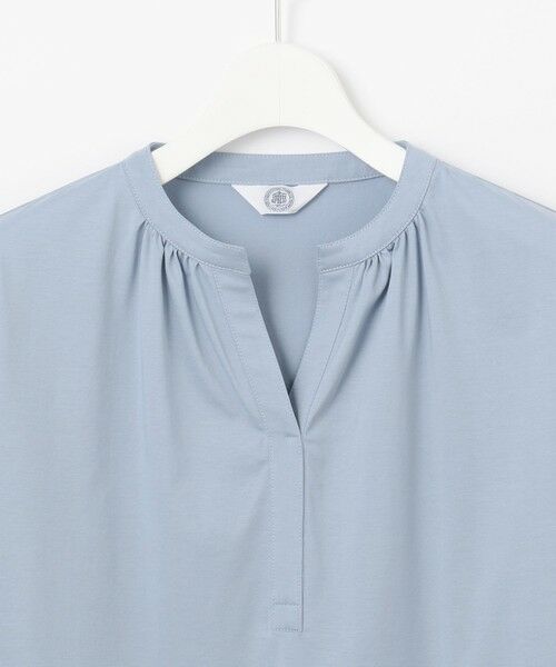 L size ONWARD(大きいサイズ) / エルサイズオンワード カットソー | 【洗える・接触冷感】プレーティングジャージー バンドカラー カットソー | 詳細15