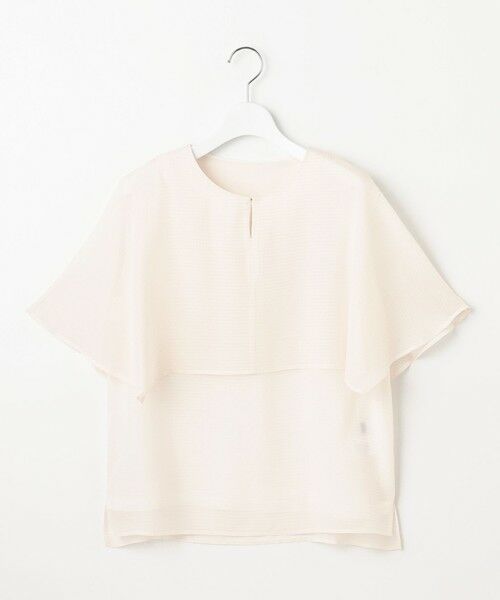 L size ONWARD(大きいサイズ) / エルサイズオンワード カットソー | 【洗える】シアーサッカーチェック カットソー | 詳細2