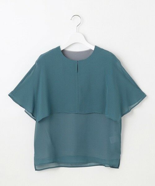 L size ONWARD(大きいサイズ) / エルサイズオンワード カットソー | 【洗える】シアーサッカーチェック カットソー | 詳細6