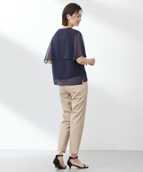 L size ONWARD(大きいサイズ) / エルサイズオンワード カットソー | 【洗える】シアーサッカーチェック カットソー | 詳細15