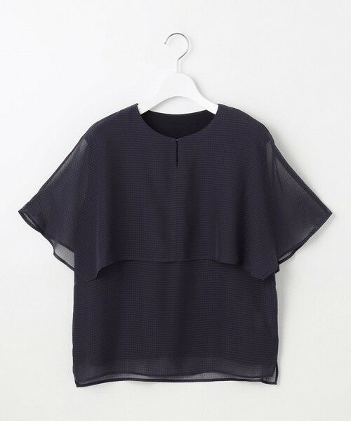 L size ONWARD(大きいサイズ) / エルサイズオンワード カットソー | 【洗える】シアーサッカーチェック カットソー | 詳細16